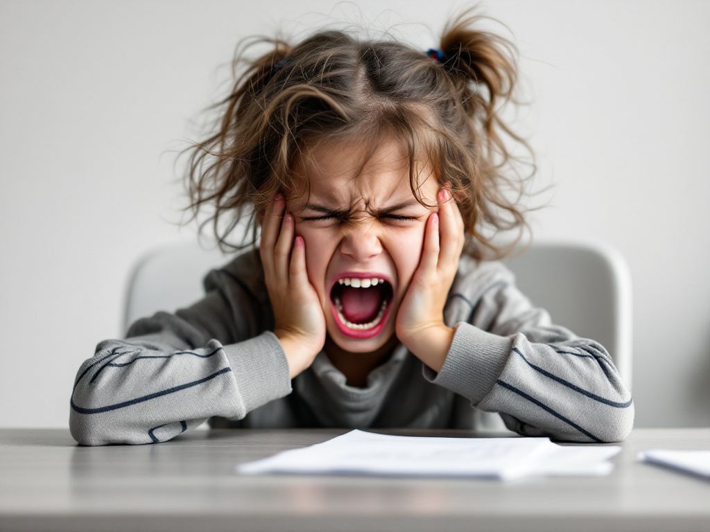 enfant frustré et énervé